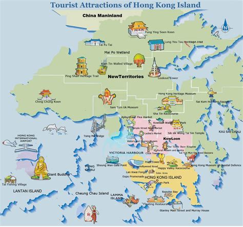 Hong Kong island map - Map of Hong Kong island (China)