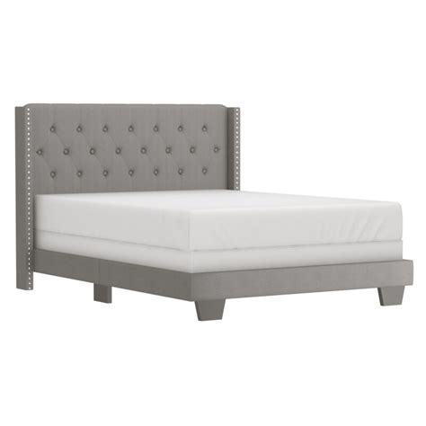 Gunner Bed Frame In Grey Linen Fabric ( King - Queen - Double ...