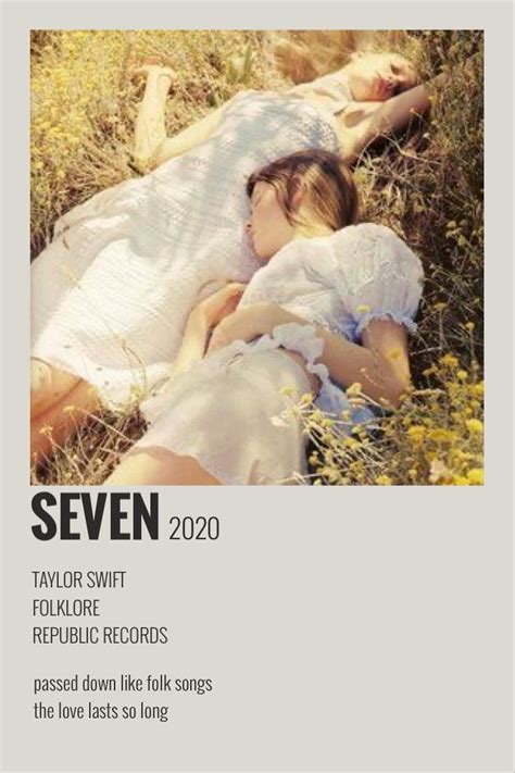 seven taylor swift poster in 2022 | Taylor swift posters, Taylor swift songs, Taylor swift ...