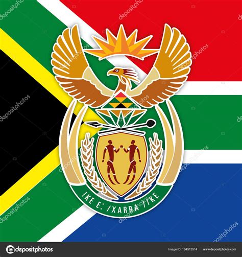 South Africa Coat of arms and flag — Stock Vector © frizio #164513514