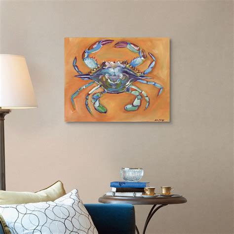 Blue Crab Canvas Wall Art Print, Wildlife Home Decor | eBay