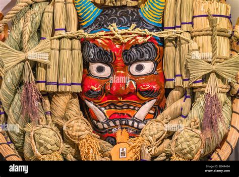 asakusa, japan - november 08 2019: Giant auspicious rake made of straw ...