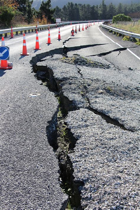 Earthquake Crack In Road