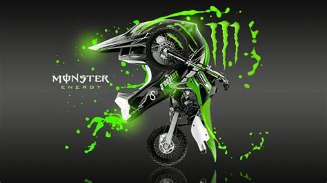 Kawasaki Dirt Bike Monster Energy Wallpaper