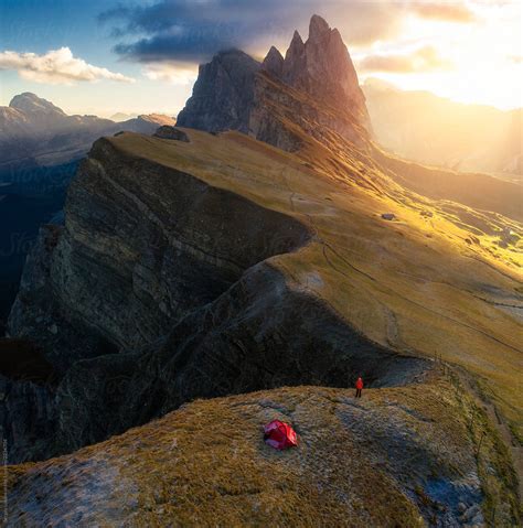 "Majestic Seceda Peak During Sunrise" by Stocksy Contributor "Sergey Lukankin" - Stocksy