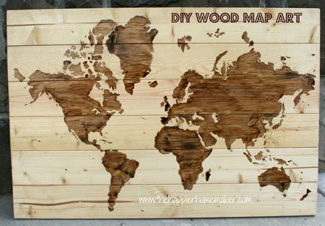 DIY Wooden World Map Art | The Happier Homemaker