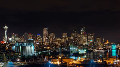 Seattle at Night Wallpapers - Top Free Seattle at Night Backgrounds ...