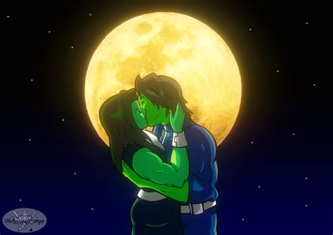 She-Hulk and Savage kiss by TheQueenOfManga on DeviantArt