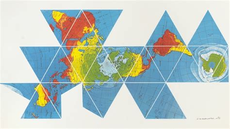 Buckminster Fuller's Dymaxion map reveals the near-contiguity of Earth's continents