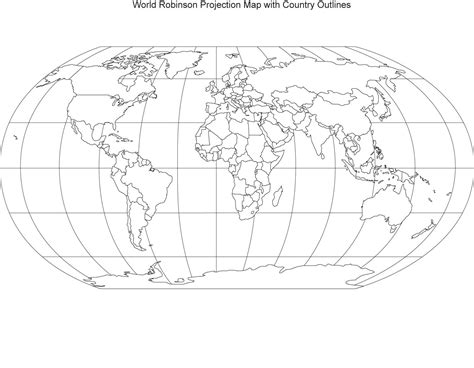 WorldRobinCountryLinesPrint | Blank world map, World map outline, World map printable