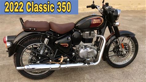 2022 Royal Enfield New Classic 350 Halcyon Black Bs6 Full Detail Review in Hindi - YouTube