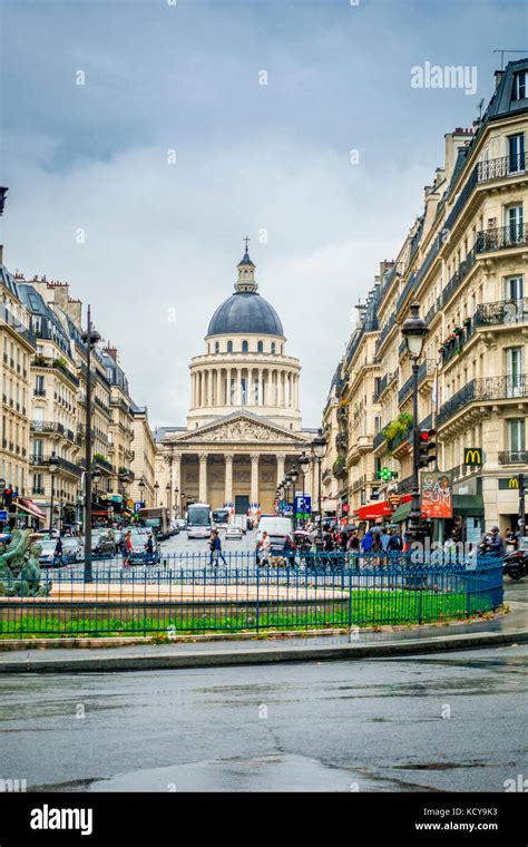 View of the Pantheon from the Luxembourg Gardens in Paris, France Stock ...