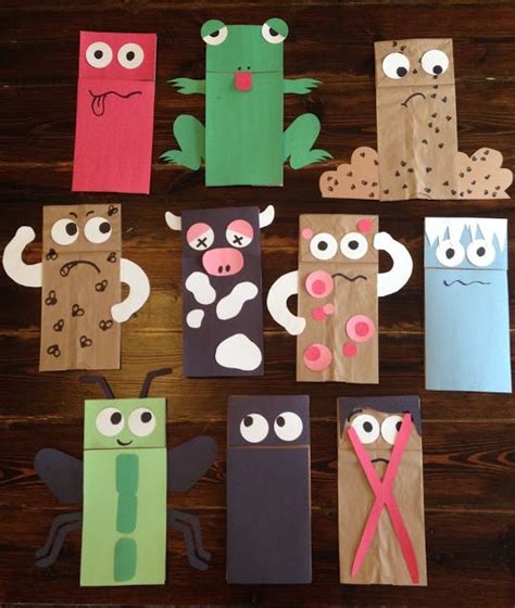 Ten plagues of Egypt - Craft (Paper Bag) - SundaySchoolist