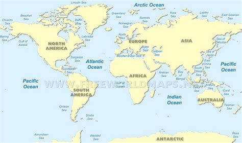 World Ocean Maps | Oceans of the world, Sea map, Ocean