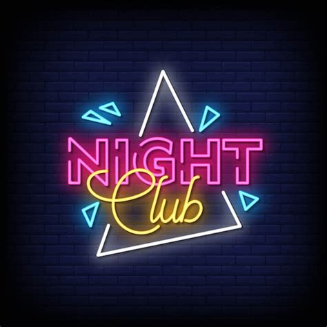 Night club neon signs style text | Premium Vector