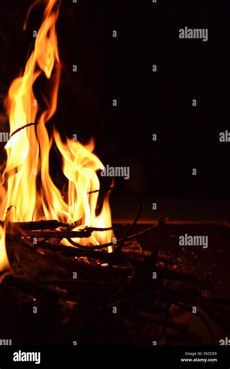 outdoor fire pit burning papers Stock Photo - Alamy