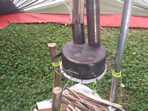 Ultralight tent stove mounting - Tim Tinker