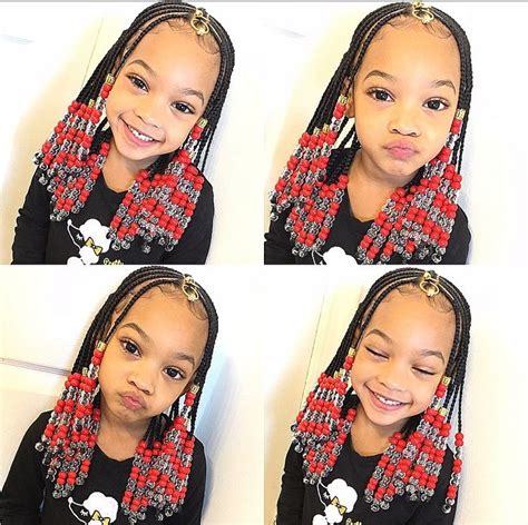 50 kids braids with beads hairstyles | Black kids hairstyles, Little ...