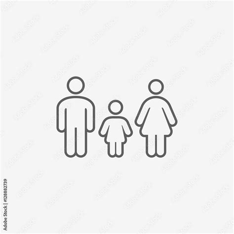 Silhouette family. family icon Stock Vector | Adobe Stock