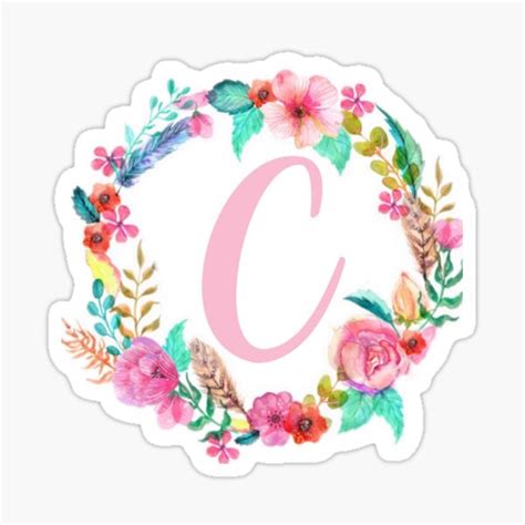 "C Monogram " Sticker for Sale by evahayman | Redbubble