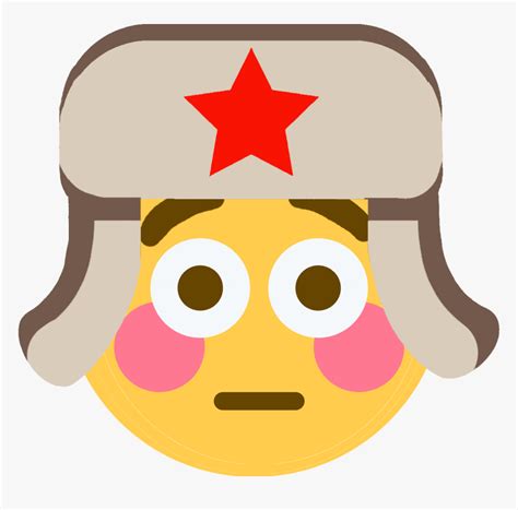 Flushed Russian Discord Emoji - Soviet Flag Emoji Discord, HD Png Download - kindpng