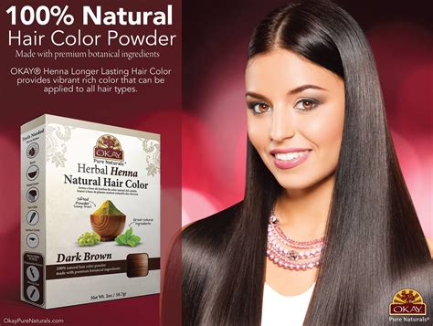 Get Vibrant and Rich Hair Color with OKAY® Henna Hair Color in Dark Brown