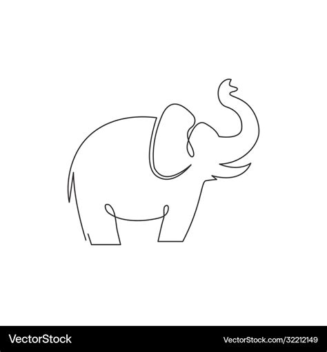 Elephant Line Drawing