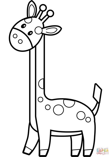 Cute Coloring Pages Of Baby Giraffes