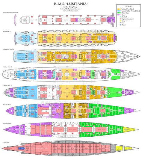 RMS Lusitania Deck Plans by Arridanchu on DeviantArt