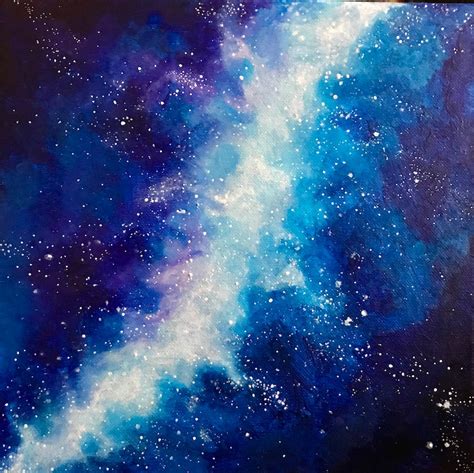 Blue Galaxy Painting | Etsy