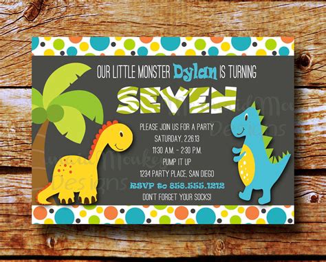 Printable Dinosaur Invitations - Printable Word Searches