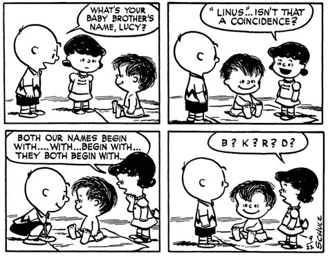 Peanuts comic strip, Baby brother, Peanuts gang