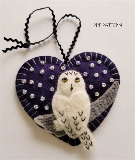 PDF Pattern Snowy Owl Ornament - Etsy