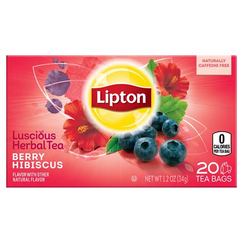 Lipton Lipton Herbal Tea Bags Berry Hibiscus - Shop Tea at H-E-B