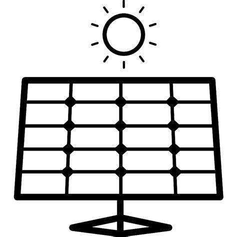 Straight View Of Solar Panel Vector SVG Icon - SVG Repo