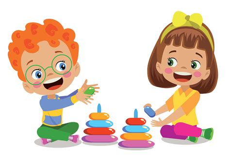 cute happy kids playing games 14831042 Vector Art at Vecteezy