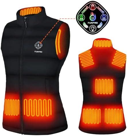 FUNPRO Women's Lightweight Heated Vest Smart Heating Vest Lights-out Design, Heated Jackets for ...