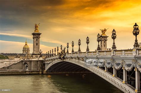 Pont Alexandre Iii Sunset High-Res Stock Photo - Getty Images