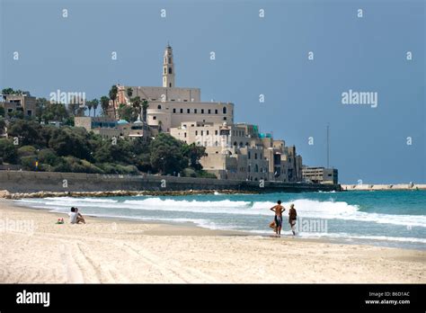 BEACH JAFFA OLD CITY TEL AVIV ISRAEL Stock Photo - Alamy