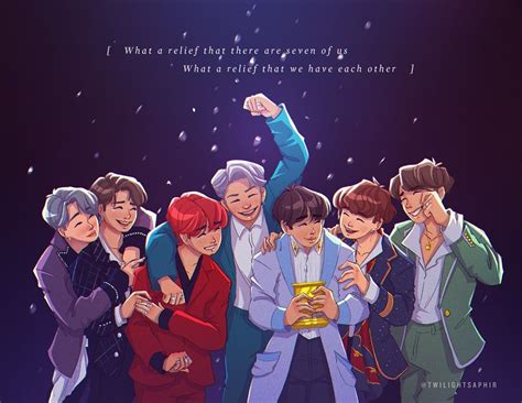 Bts Ot7 Drawing ~ Bts Fanart | Carisca Wallpaper