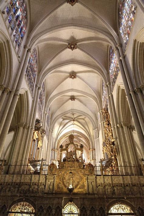 Interiors of the Cathedral, the City of Toledo, Spain Stock Image ...