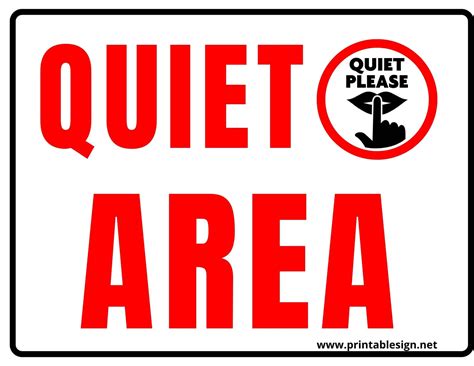 Quiet Area Sign | FREE Download