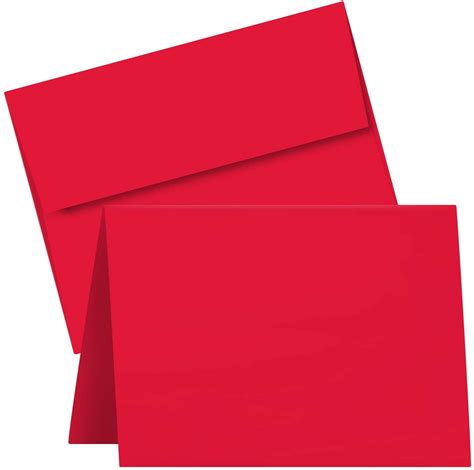 A7 Red Blank Greeting Cards with Envelopes – Great for Holiday, Christmas and New Year Cards | 5 ...