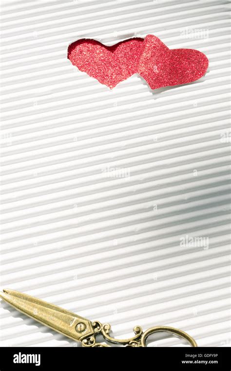 heart shaped paper cutting Stock Photo - Alamy