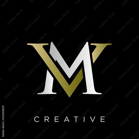 mv logo design vector icon Stock Vector | Adobe Stock