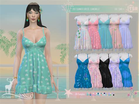 The Sims Resource - SUMMER DRESS CAMOMILLE