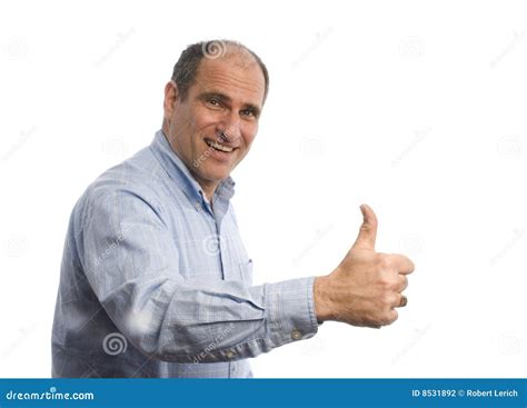 Smiling Man With Thumbs Up Positive Sign Stock Photography - Image: 8531892