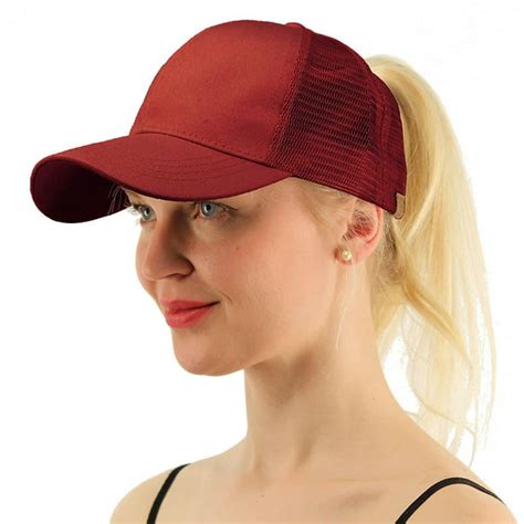 2018 Ponytail Baseball Cap Women Messy Bun Hat Snapback - Walmart.com - Walmart.com