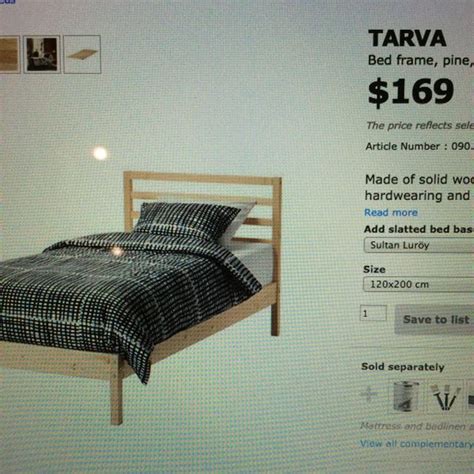 Ikea Super Single Bed And Mattress., Furniture & Home Living, Furniture ...