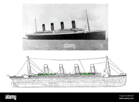 Titanic side view Cut Out Stock Images & Pictures - Alamy